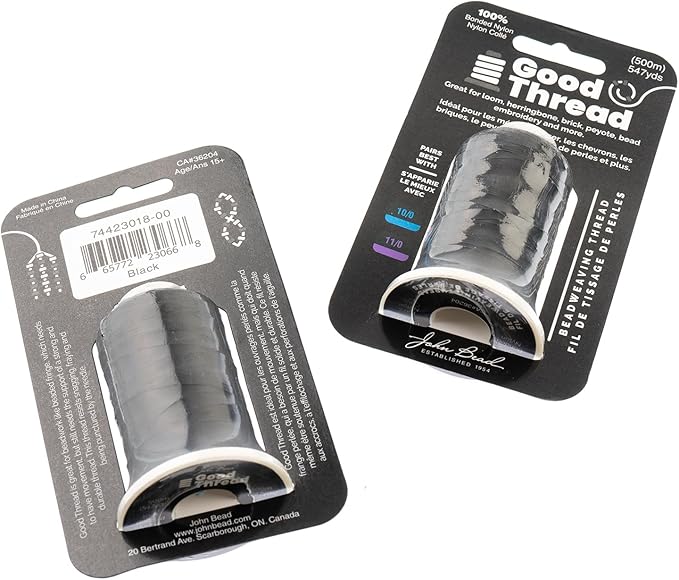 John Bead Good Thread 500m Spool Black Bonded