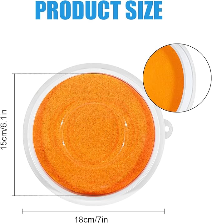 7 Inch Large Ink Pad for Kids Washable | Washable Stamp Pads for Classroom Stamps, Scrapbook Supplies Kit & Fabric Crafts (8 Colors)