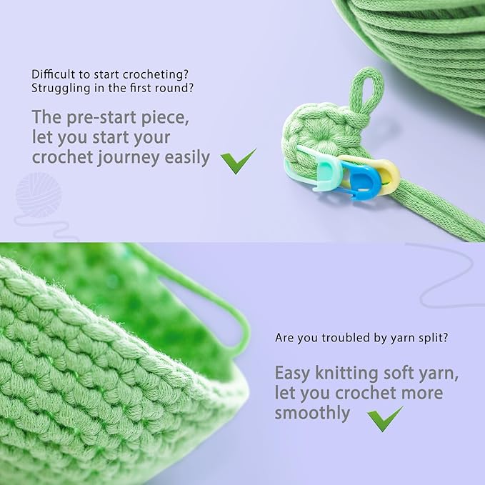 Crochet Kit for Beginners: Elephant Crochet Kit for Adults, Include Easy to Use Yarn, Step-by-Step Video, Patterns, Learn to Crochet, Thanksgiving, Christmas, Birthday Gift