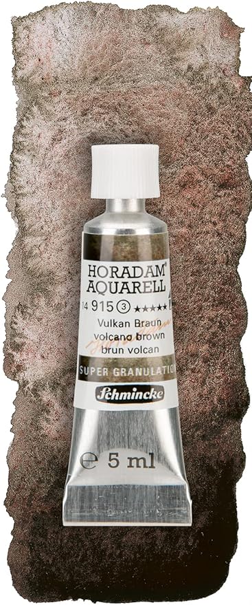 Schmincke Horadam® Aquarell, Super Granulation Trio Vulcano, 5 ml Tubes, 74 890 097, Cardboard Set, Very Strong Granulating colors, Finest, Super Granulating Watercolors