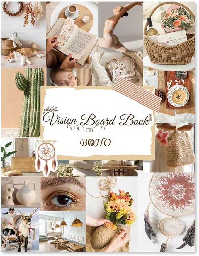 ANERZA 1100+ Vision Board Book, Vision Board Supplies for Women, Vision Board Clip Art Book, Vision Board Pictures and Quotes, Scrapbook Kit and Collage Book Magazines, Inspire and Create Life Goals