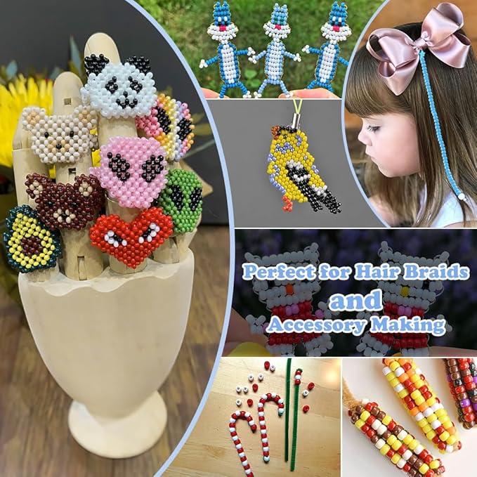 Qpixvb 1100PCS Blue Pony Beads,Blue Beads for Bracelets,Bead for Jewelry Making and Bracelets Making,Friendship Bracelet Bead Kit