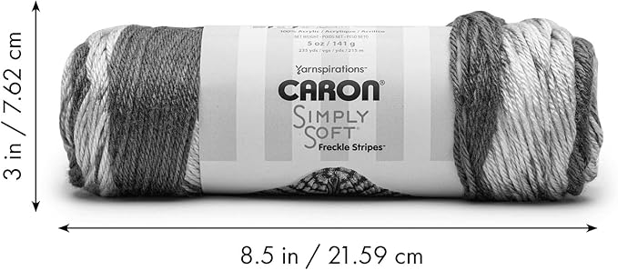 Caron Simply Soft Freckle Moss Yarn - 3 Pack of 5oz/141g - Acrylic - #4 Worsted (Medium) - 235 Yards - Knitting & Crochet
