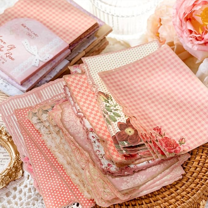 180 Sheets Vintage Scrapbook Paper, Journaling Scrapbooking Supplies, Antique Aged Looking Background Paper for Junk Journals Card Making Mixed Media Decoupage Craft Arts Deco
