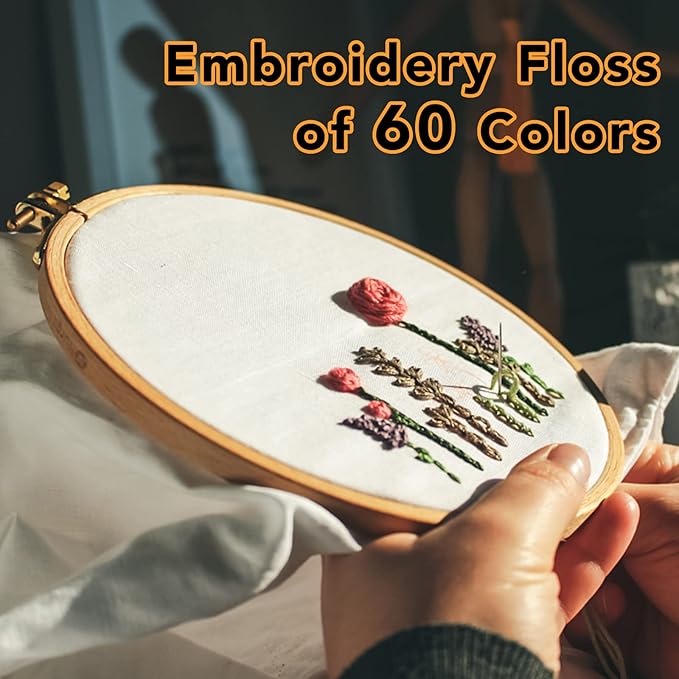 lovimag embroidery thread floss 60 colors skeins friendship bracelet string making bracelets cross stitch kit supplies thin yarn sewing patterns cotton strings crochet braces wrap rainbow crafts