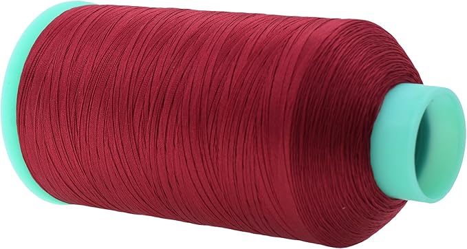 Mandala Crafts Size 46 210D T45 Bonded Nylon Thread - Maroon 2843 YDs Tex 45 Heavy Duty Sewing Threads for Leather, Jeans, Weaving, Outdoor Marine Upholstery