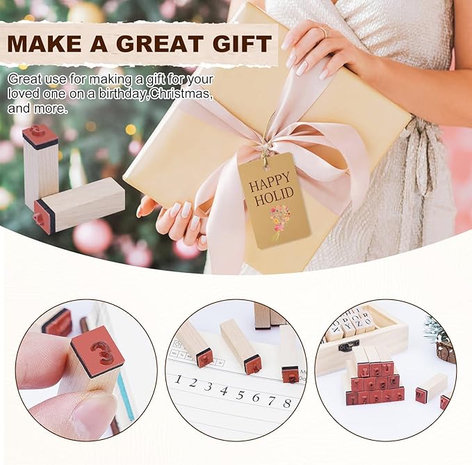 UCEC 36PCS Alphabet Letter Stamps for Clay with Ink Pad – Scrapbook Supplies Rubber Stamps for Journaling, Custom Stamp for Crafting–Letter Stamp Set Scrapbook Kit for Scrapbooking & Stamping Supplies