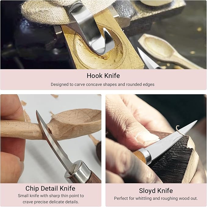 Cor cordium Wood Whittling Kit with Basswood Blocks Sets for Adults and Beginners,Carving Set Includes 3pcs Widdling Knife & 8pcs Blocks & Gloves,Gifts for Christmas,Fathers Day,Mothers Day