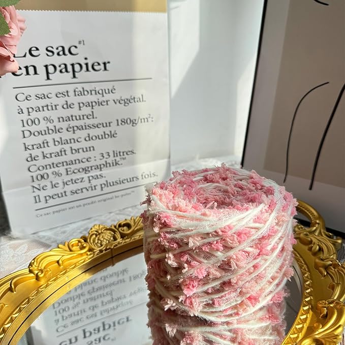 Hand Spun Art Yarn 2 Pack of 100g/Skein Fancy Yarn Multifiber Multicolored with Hand Blended Handmade for Jewelry Making Junk Magazines Knitting Crafts Textile Decorative Tassels Card Making