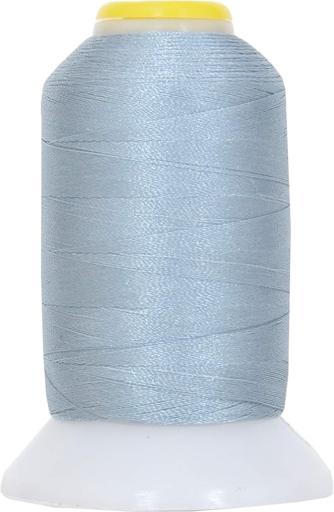 Threadart 60 Weight Micro Embroidery Thread | Fine Line Lettering & Bobbin Thread | 1000m Spools - 30 Colors Available - Dana Blue