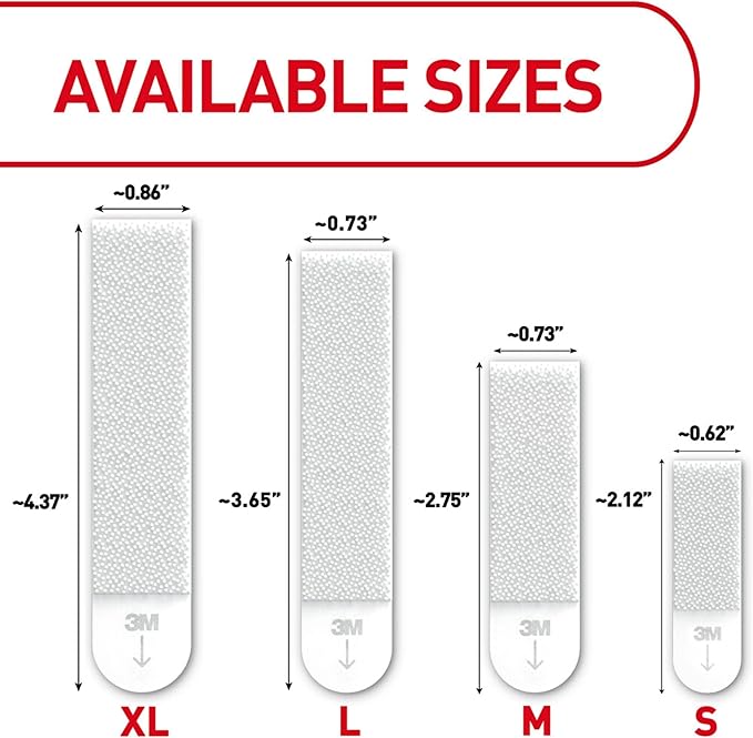 Command XL Heavyweight Picture Hanging Strips, 20 lb Capacity, 32 Pairs (64 Strips), White Adhesive, Damage-Free Wall Hangers for Home Decor