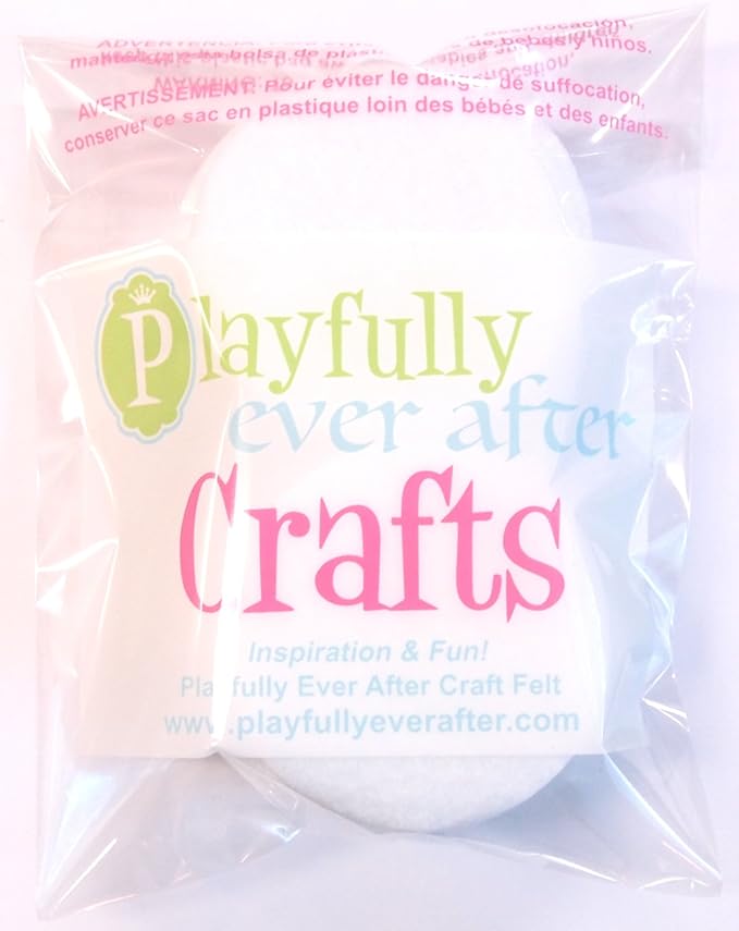 Playfully Ever After White Craft Felt Circles (3 Inch - 30pc)