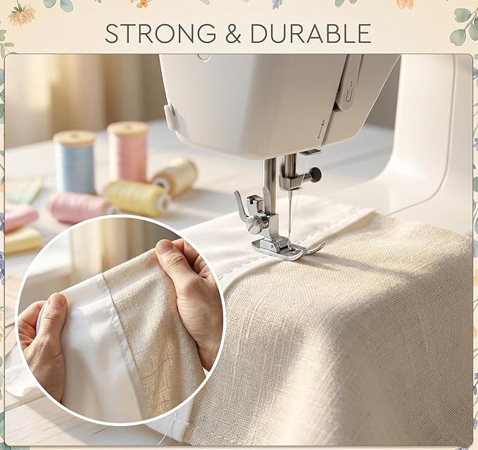 ilauke 90 pcs White Bobbin Thread, Size A Prewound Sewing Thread Bobbins with Clear Storage Plastic Case Box Compatible with Brother Singer Embroidery BabyLock Janome Singer, 60WT