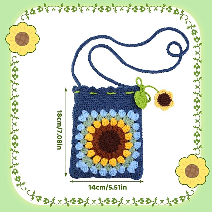 Pnytty Crochet Kit for Beginners, Beginners Crochet Kit-Bag, Crochet Starters Craft Kniting Kits for Adults Include Crochet Yarn Hook Tools Supplies and Easy Step-by-Step Video Tutorials (Blue)