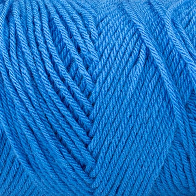 Craft County Size 4 (Medium) 100% Acrylic Fiber Yarn – Variety of Color and Pattern Options – Great for Crochet, Knitting, and Weaving (Blue)