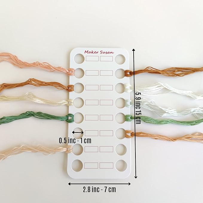 DMC Gold Embroidery Hand Needles (1-3-5-7-8-9 Bundle Pack), Large Eye Sharp End Embroidery and Cross Stitch Needles with Maker Susan Thread Organizer Card (Total 8 Needles, 1 Organizer Card)