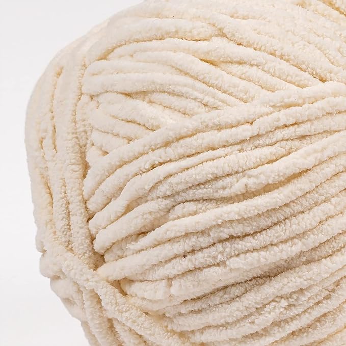 Crafted By Catherine Blanket Solid Yarn - 4 Pack (213 Yards Each Skein), Antique White, Gauge 6 Super Bulky