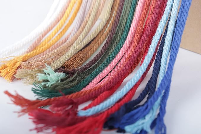 NOANTA Dark Coffee Macrame Cord 2mm x 220yards, Colored Macrame Rope, Cotton Rope Macrame Yarn, Colorful Cotton Craft Cord for Wall Hanging, Plant Hangers, Crafts, Knitting