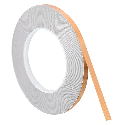 uxcell Metallic Tape, 0.31 in x 164 ft Self Adhesive Metalized Polyester Film Tape Waterproof Shiny Washi Tape for Walls Graphic Arts Gifts Wrapping Crafts Decoration, Brushed Rose Gold