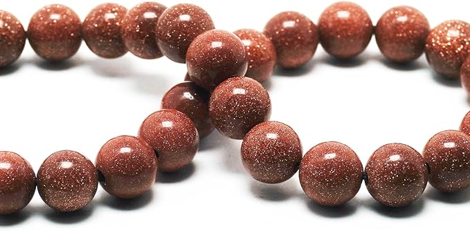 Stone Beads for Jewelry Making - 6mm Gemstone Round Beads for Bracelets(59-62pcs, Red Sand)