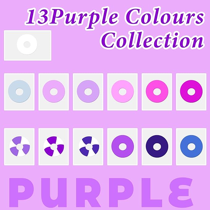 JMUQ Purple Clay Beads Bracelet Making Kit, 50 Strands 19260pcs Preppy Polymer Clay Heishi Beads and Letter Beads for Friendship Bracelet Jewelry Making, Arts and Crafts Gifts for Adults