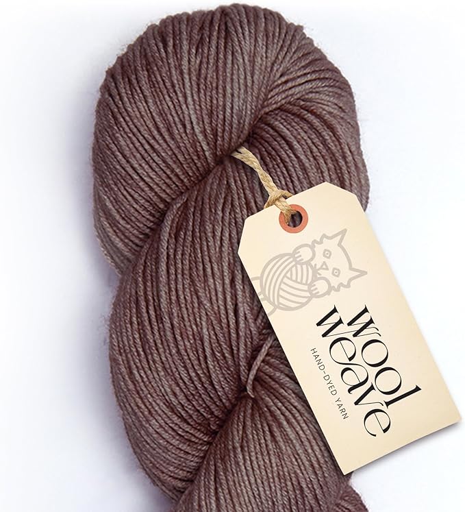 Superwash Merino Wool Yarn for Knitting & Crocheting - Premium Hand Dyed Yarns, 100gr, 240 Yards, Dk Weight - Luxurious, Soft & Durable Brown Yarns