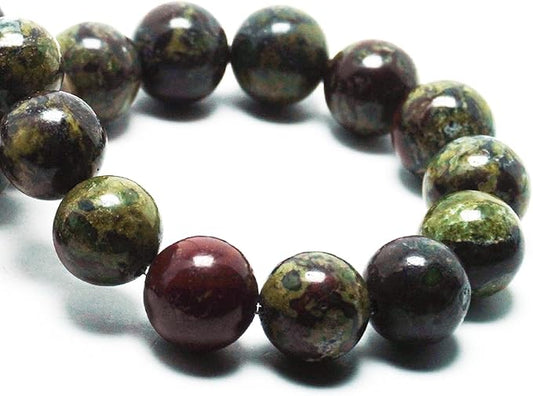 Natural Stone Beads - African Blood Jasper Round Beads for Jewelry Making, 10mm (34-37pcs)