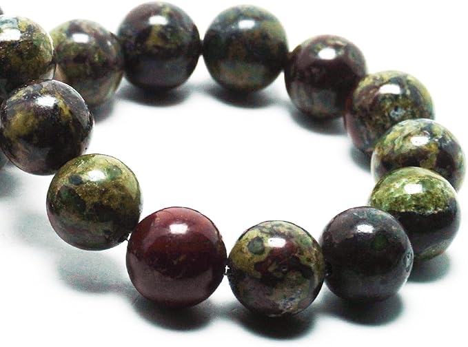 Natural Stone Beads for Jewelry Making - 6mm Gemstone Round Beads for Bracelets(58-62pcs, Dragon Blood)