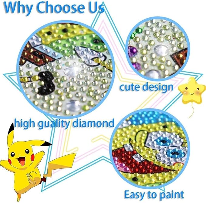 PERFECTSIGHT Cute 5D Diamond Art Kits with Wooden Frame, Kawaii DIY Painting Art for Adults Teen, Diamond Arts and Crafts Sets, Big Gem Full Drill Diamond Dots for Women Beginners (Space Astronaut)