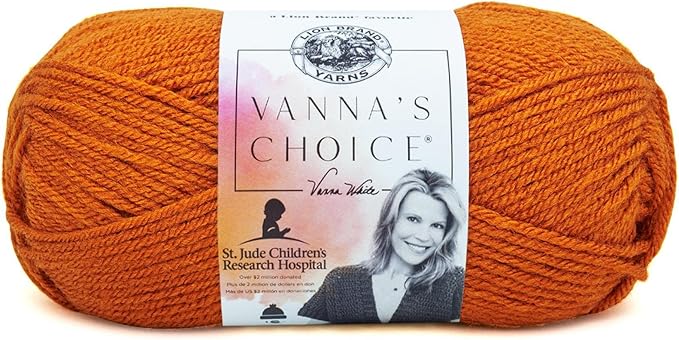 Lion Brand Yarn (1 Skein) Vanna's Choice Yarn, Rust