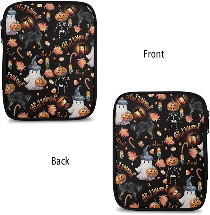 Hechitok Halloween Ghost Pumpkin Empty Crochet Hook Case Crochet Hook Organizer Case Stand Up Crochet Organizer Crochet Hook Holder for Knitting Crochet Supplies