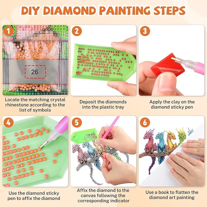 Masendp Dragon Diamond Painting Hanging Decoration Kit, DIY Special-Shaped Rhinestone Window Hanging Kit, Suitable for Home and Garden Wall Decoration Gifts