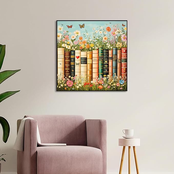 ARPADAMO Diamond Art Kits for Adults,5D Book Diamond Painting DIY Flowers Diamond Art Diamond Painting Kits for Adult,Round Full Drill Diamonds, Diamond Art Kits for Home Decor-12x12inch