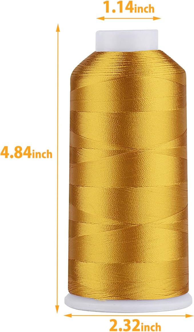 Simthread Rayon Embroidery Thread 5500 Yards, 40wt 100% Rayon Viscose for Commercial and Domestic Machines - Citrus Burst 1137