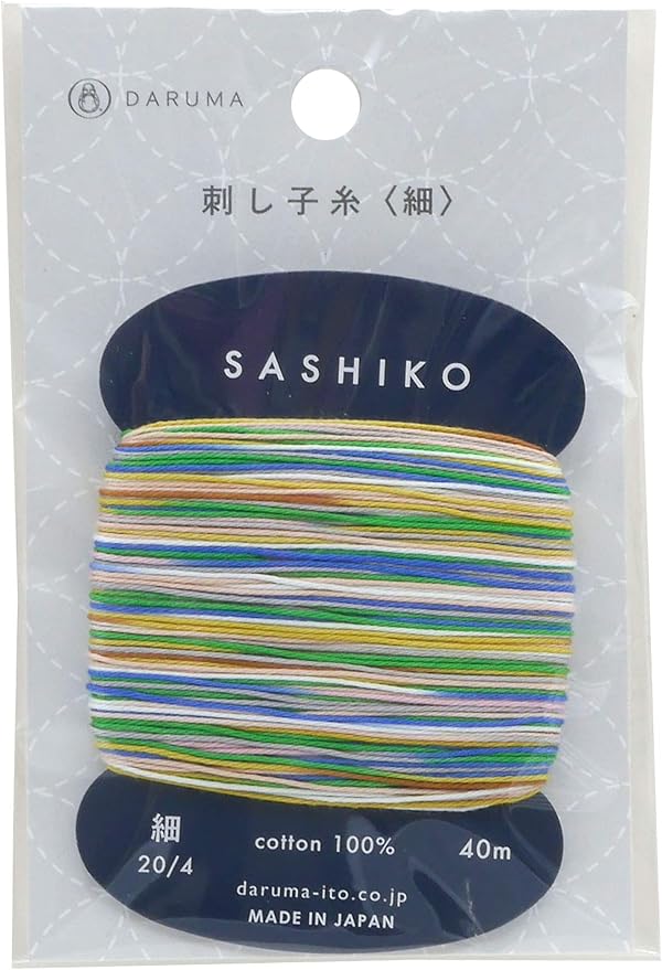 Yokota Daruma Sashiko Thread Single and Variegated Color (Tanabata, Thin 40M Card)