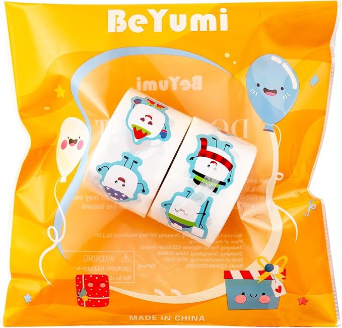 beyumi winter cute marshmallow sticker - 1000pcs winter marshmallow stickers in 2 rolls winter christmas adhesive kawaii marshmallow decal holiday party favor classroom office bottle decor
