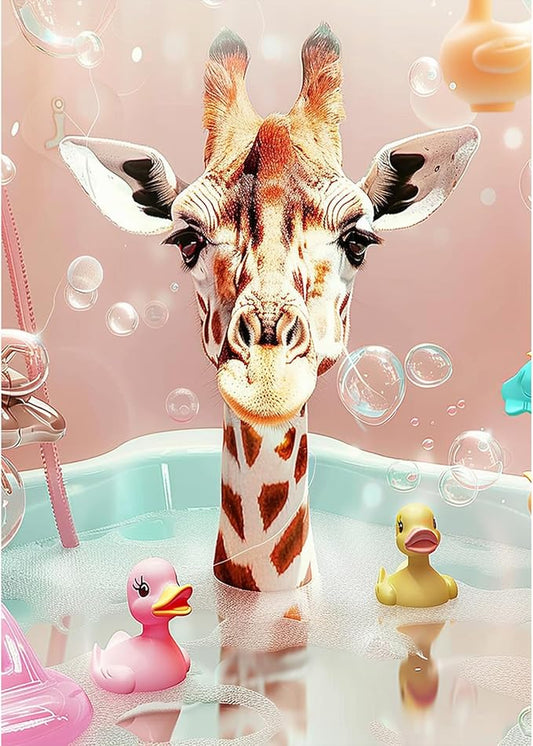 NAIMOER Giraffe Diamond Painting Kits for Adults, DIY 5D Full Drill Animals Diamond Art Kits Diamond Dots Pictures Perfect for Relaxation and Home Wall Decor 30x40cm
