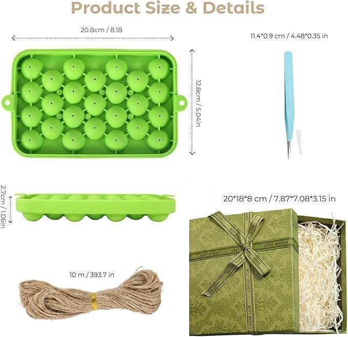 DIY Grape Soap Making Craft Kit for Beginners & Adults, Includes 2 Silicone Molds, 65 FT Jute Twine, 1 Tweezers, 1 Gift Box, Handmade Home Decor Ready for Gifting (Without Soap)