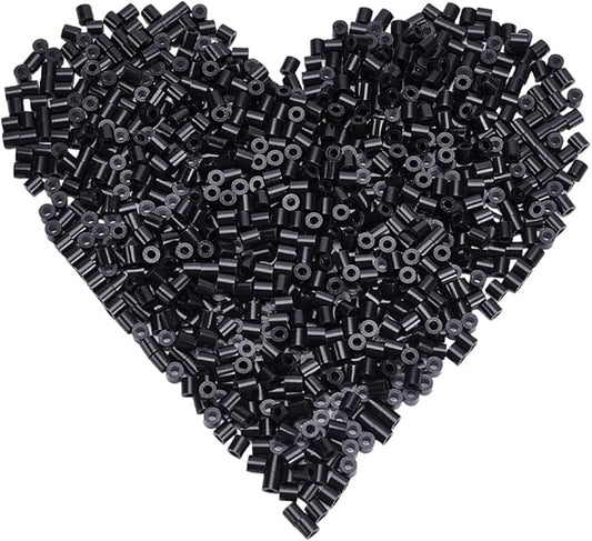sofpalte 1000pcs black melting beads bulk 5mm iron beads black bulk with 3mm hole inventory refill pack compatible hama melting crafts for diy crafts handmade decoration birthday gifts adults