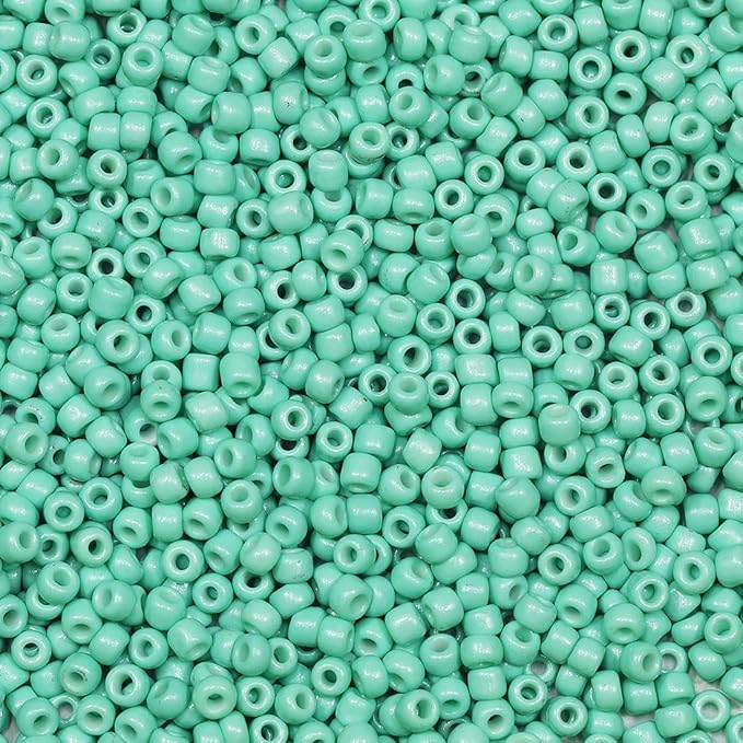 Bala&Fillic Turquoise Color 3mm Seed Beads About 3600pcs/100Grams in Bag, 8/0 Glass Craft Beads for Making Bracelet and Necklace (Turquoise)