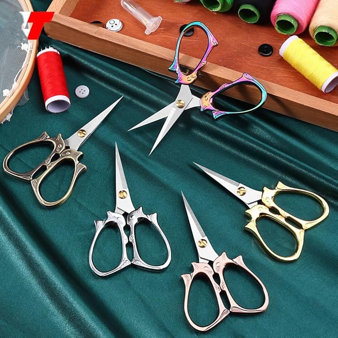 2 Pieces Embroidery Scissors Sharp Sewing Crochet Yam Scissors,Small Scissor All Purpose For Sewing, Cross Stitching, Crafts, Arts & Crafts Handmade DIY Tools