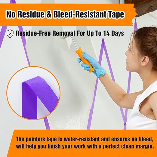 HongWay Colored Masking Tape, 6 Rolls, 0.94in x 22yd (132yds in Total) Washi Tape, Painters Tape for Painting Labeling Arts Crafts, Easy Removal, No Residue