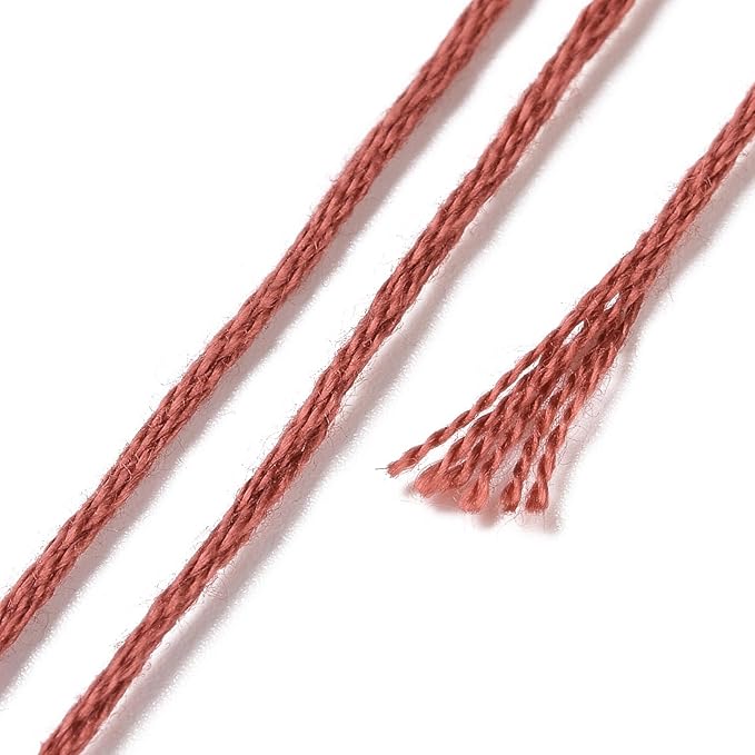 FASHEWELRY 105 Yards Crewel Cross Stitch Floss for Jewelry Making, 1mm Polyester Embroidery Floss Thread Embroidery Thread Bulk for Bracelet Knitting Stitch Supply (Autumn Color)