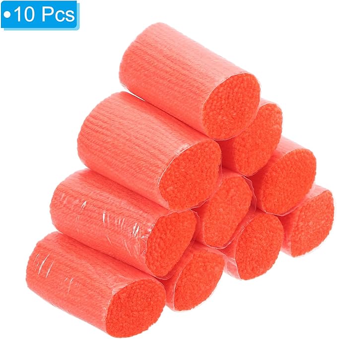 PATIKIL 10 Rolls Latch Hook Yarn, Precut Rug Making Kit for Adults Beginners, Crochet Bundles for Tapestry DIY Craft, Dark Orange