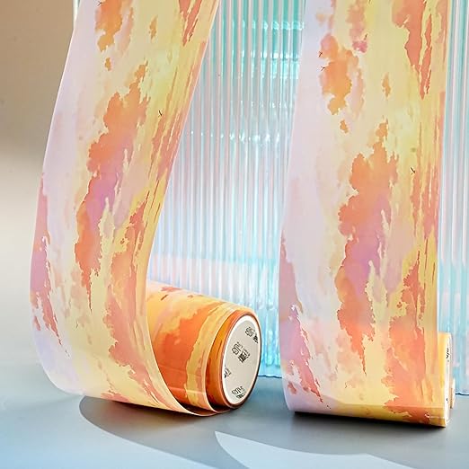 Cloud PET Tape Stickers for Journaling Supplies, 6 Rolls of Colorful Sky Themed Scrapbook Stickers for Scrapbooking, Junk Journal Supplies, DIY Crafts(Realm)