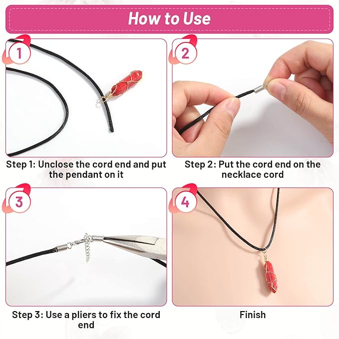 Selizo 50Pcs Satin Silk Necklace Cord with Lobster Clasp and Extension Chain for Necklaces Making and Beading (18 Inches, Black)