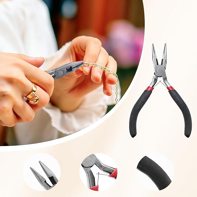 Jewelry Repair Kit, 1400 PCS Assorted Sizes Jump Rings Jewelry Making Supplies with Pliers Necklace Clasps Tweezers Opener for DIY Craft and Keychain (Silver and Gold)