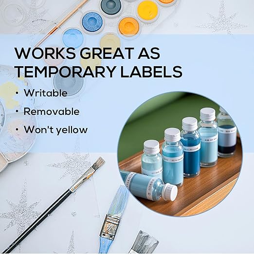 4 Packs Artist Tape Medium Tack White Art Tape for Watercolor Paper Drafting Art Painting Canvas Framing Acid Free Masking Tape- 0.8IN Wide 396FT Long Total