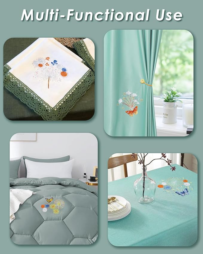 ERKOON 5 Sets Embroidery Kit for Beginners