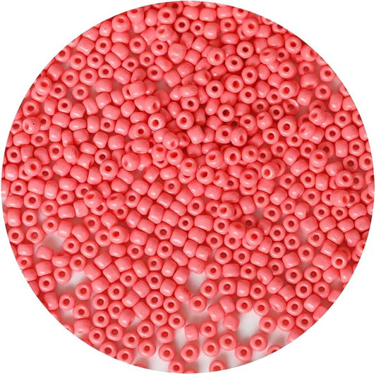 Bala&Fillic Peach Color 4mm Seed Beads About 1200pcs/100Grams in Bag, 6/0 Glass Craft Beads for Making Bracelet and Necklace (Peach)